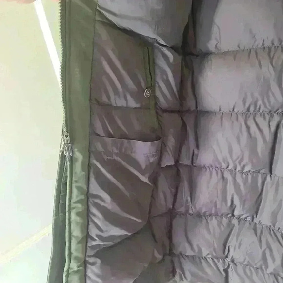 Lands End Goosedown green parka, coat, jacket, Size 6-8 S/P - Picture 2 of 13